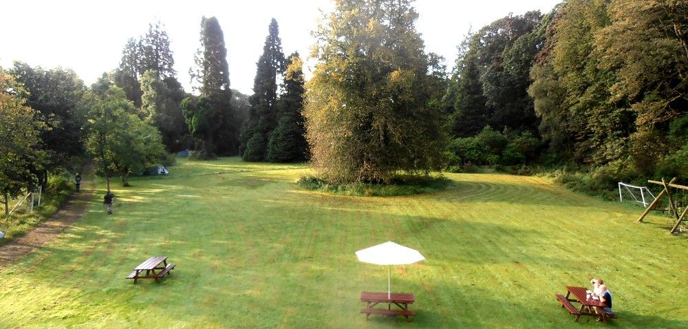The lawn at Laurieston Hall