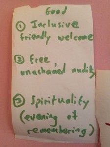 Inclusive friendly welcome Free unashamed nudity