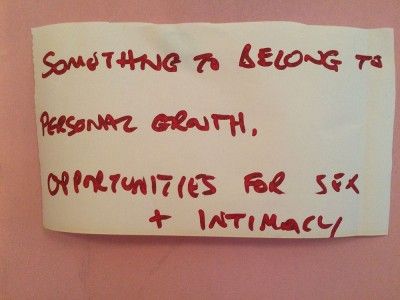 Something to belong to Personal growth Sex and intimacy
