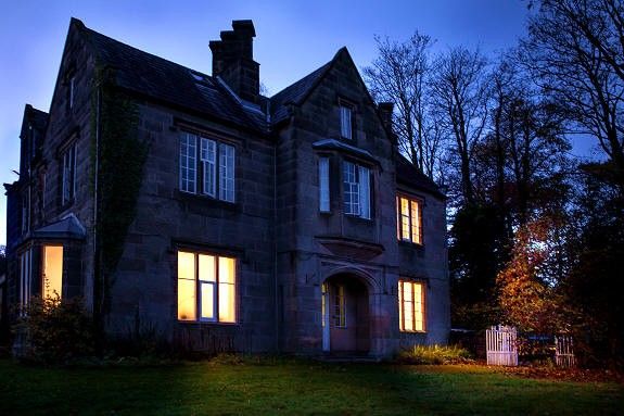 Dovedale house at night
